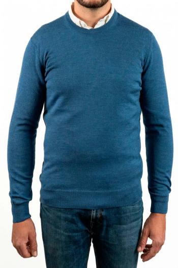 Jersey cuello redondo de hombre Pertegaz azul