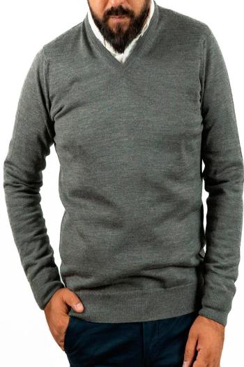 Jersey cuello pico de hombre Pertegaz gris